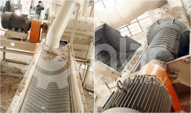 crushing process of the bio pellet production plant