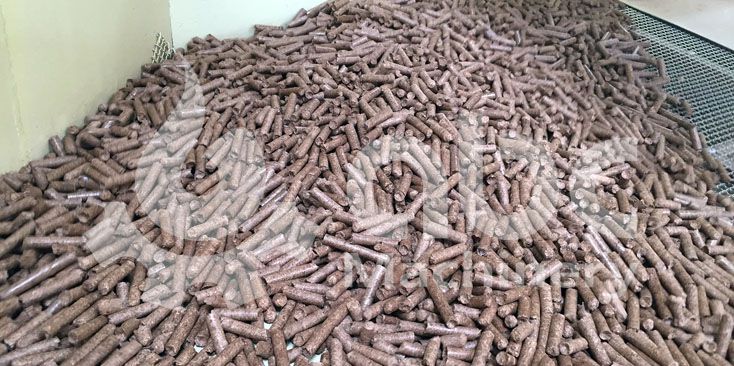 biofuel pellets after cooling